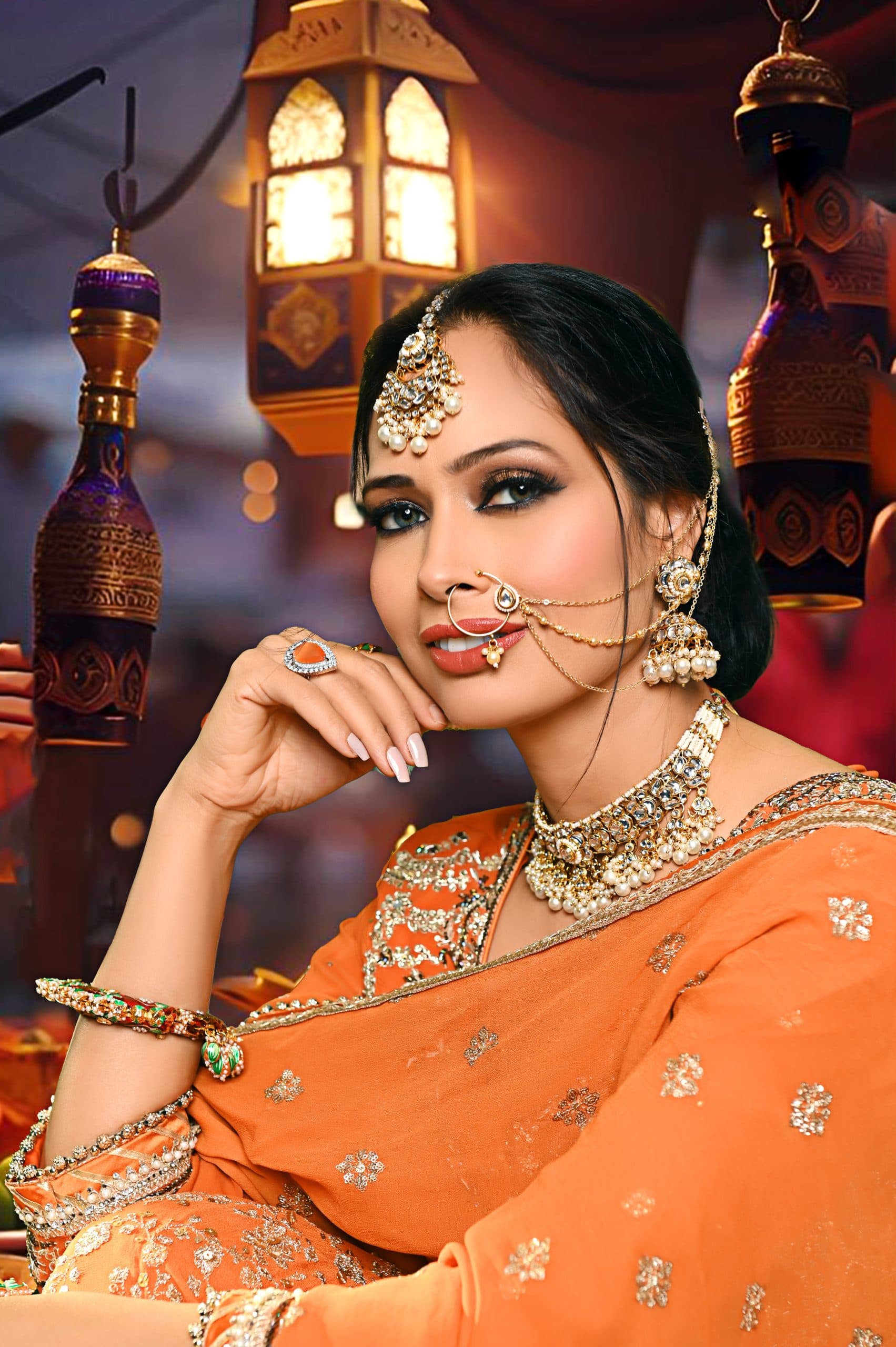 Bridal glam look